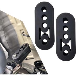 2 PCS Car Exhaust Rubber Hanger, Porous High-density Muffler, Adjustable Exhaust Pipe Support Bracket, Vehicle Mount Bracket Parts, Universal for Most Cars, Trucks (Black)