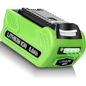 بطارية ليثيوم أيون 40 فولت 6.0 أمبير لاستبدال بطارية Greenworks 40 فولت 40 فولت G-MAX 29462 29252 20202 22262 25312 25322 20642 22272 27062 21242 بطارية أداة لاسلكية in Kuwait