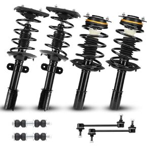 Front+Rear Struts Shock Absorber Sway Bar Links Kit Fit for Buick Lacrosse 2005-2009, for Chevrolet Impala 2004-2013, Monte Carlo 2004-2007, Replace 171661 K5342 532471L 532471R K6662 (8Pcs)