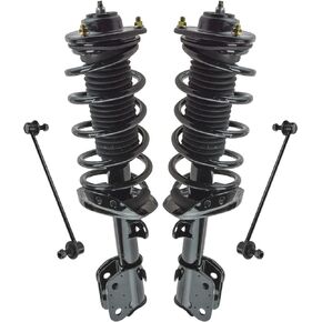 TRQ Front Complete Loaded Strut Spring Assembly Sway Bar Link Kit Set 4pc Compatible with Malibu