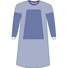 Medline DYNJP2102S Sterile Fabric-Reinforced Sirus Surgical Gowns with Set-in Sleeve, X-Large, Blue (Pack of 20)