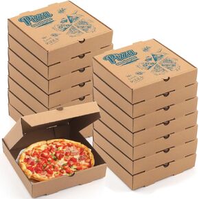 Pizza Boxes,15 pack Pizza Boxes Cardboard Pizza Boxes Disposable Pizza Boxes,Kraft Corrugated Pizza Boxes Pizza Takeout Boxes Food Delivery Boxes Gift Packing Boxes Takeaway,7.3 x 7.3 x 1.6" (Black)