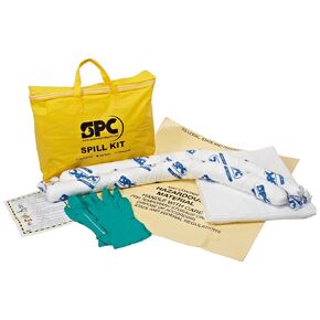 Brady SPC BRIGHTSORB Economy Spill Control Kit with Slip Hazard Warning Absorbent Pads, Socks, and Pillows
