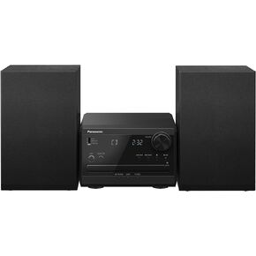 Panasonic Compact Stereo System with CD Player, Bluetooth, FM Radio and USB with Bass and Treble Control, 20W Stereo System for Home with Remote Control - SC-PM270PP-K (Black)