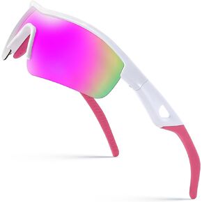 FEISEDY نظارات شمسية للرجال، نظارات شمسية مستقطبة لركوب الدراجات، UV400 رياضية البيسبول والجري والصيد والتنزه سيرًا على الأقدام B2372