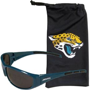 NFL Jacksonville Jaguars Adult Sunglass and Bag Set, Black