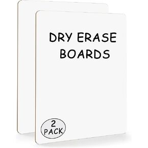 SCRIBBLEDO 2 Pack Small White Board Dry Erase Mini Whiteboard 9x12 Inch Dry Erase Board Marker Board Dry Erase Lapboards Handheld Personal White Boards for Students Small Whiteboard