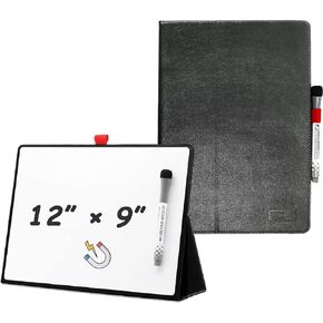 Portable Dry Erase Board,12 x 9 Inches Small White Board,Desktop whiteboard with Stand,Smart Reusable Mini A4 Drawing Notebook on Desk for Kids Shool Students Office Home