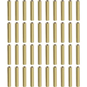 أنبوب نحاسي مقاس 5 مم × 1 مم × 30 مم (ODxWall TxL) - 40 عبوة - جيد للتعليق على الحائط لتزيين الزينة بنفسك - أنابيب خرز دائرية الشكل
