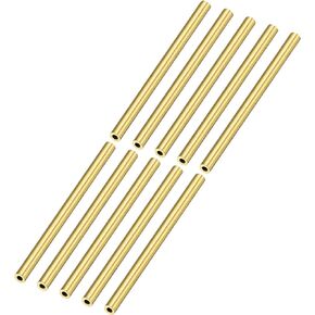 METALLIXITY Brass Tube (2mm OD x 0.5mm Wall T x 30mm L) 20Pcs, Craft Tubing - for Home Decoration, DIY Handicraft