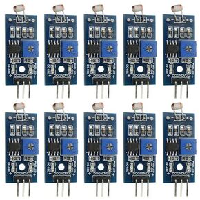 10PCS Photosensitive Sensor Module Digital Light Intensity Detection Photosensitive Resistor Module High Power High Efficiency Digital Measurement Electronic Practice DIY