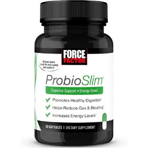 FORCE FACTOR ProbioSlim Probiotic Supplement for Women and Men with Probiotics and Green Tea Extract, Reduce Gas, Bloating, Constipation, Support Digestive and Gut Health, 120 Capsules (Twin Pack)