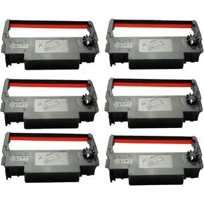 SP-700 Black and Red Ribbon Ink Cartridge Compatible with Star SP-700BR, RC-700BR, SP-712, SP-742 POS Printer Ribbon (6 Pack)