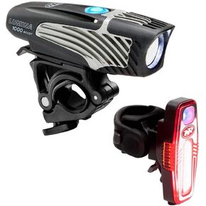 NiteRider Lumina 1000 Boost Front Bike Light Sabre 110 Rear Bike Light Combo Pack- LED USB Rechargeable Bicycle Headlight Water Resistant Mountain Road City Commuting Cycling Safety