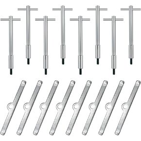 Valve Cover T-Bar Set, Car Engine T-Bar Valve Cover Bolts Hold Down Kit W/Chrome Valve Spreaders Compatible with Chevy SB SBC 265 283 302 305 307 327 350 400