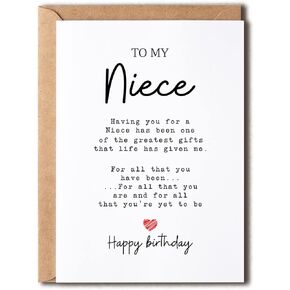 To My Niece - Greatest Niece Birthday Gift - Birthday & Card