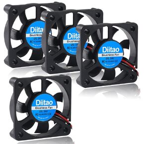 4PCS 5010 USB Cooling Fan,DC 5V Silent Quiet DC Brushless Cooling Fans 50x50x10mm 3D Printer Cooling Fan with USB Wire Computer Fan CPU Cooler 7 Blades (5010 DC 5V)