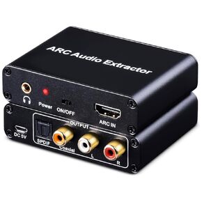 amanka hdmi arc محول 192 كيلو هرتز hdmi arc مستخرج الصوت مع الرقمية البصرية toslink spdif المحورية، hdmi arc إلى rca محول الصوت التناظرية 3.5mm l / r ستيريو، الخائن الصوت لمضخم الصوت HDTV