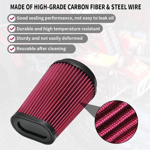 مجموعة استبدال مدخل فلتر هواء المحرك Motoparty لـ Yamaha Banshee 350 YFZ350 YFZ350SE YFZ350SP YFZ350LE 1987-2006 مع محول حامل وغطاء فلتر الهواء (أسود) in Saudi Arabia