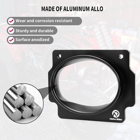 مجموعة استبدال مدخل فلتر هواء المحرك Motoparty لـ Yamaha Banshee 350 YFZ350 YFZ350SE YFZ350SP YFZ350LE 1987-2006 مع محول حامل وغطاء فلتر الهواء (أسود) in Saudi Arabia