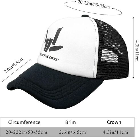 Share The Love Adjustable Boy and Girls Mesh Baseball Caps Kids Truckers Hats in Kuwait