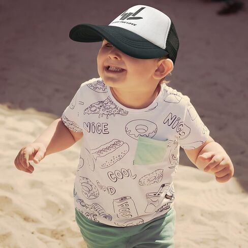 Share The Love Adjustable Boy and Girls Mesh Baseball Caps Kids Truckers Hats in Kuwait