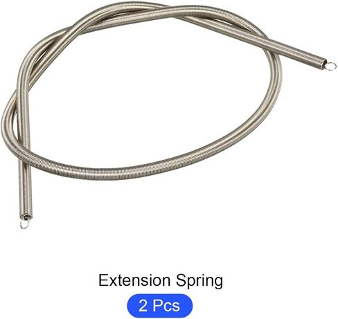 Extension Spring (0.4x4x300mm/0.016"x0.16"x11.81") 2Pcs, Stainless Steel Tension Spring Wire - for Home Repair Construction Machinery in Kuwait