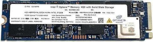 Intel Optane Memory H20 with SSD Solid State Storage 32 GB + 512 GB HBRPEKNL0202A M.2 80mm PCIe 3.0 3D XPoint for Dell 21WPR 021WPR HP Lenovo Desktop Laptop in Saudi Arabia