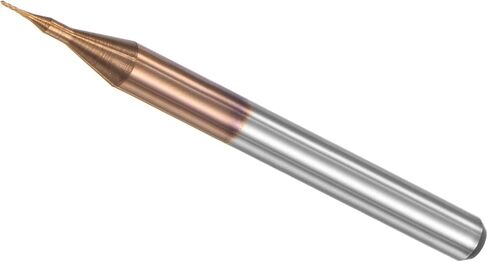 Corn End Mill, 0.3mm Cutting Diameter 3.175mm 1/8" Shank, Ti-Coated Solid Carbide CNC Router Bit Milling Tool - (Applications: for PCB Wood Plastic) in Saudi Arabia