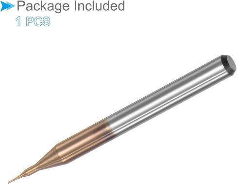 Corn End Mill, 0.3mm Cutting Diameter 3.175mm 1/8" Shank, Ti-Coated Solid Carbide CNC Router Bit Milling Tool - (Applications: for PCB Wood Plastic) in Saudi Arabia