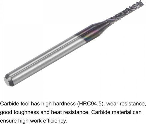 لقم توجيه CNC من Uxcell End Mill، 0.5 مم × 4 مم 1/8 بوصة، قطعة ألماس مطلية بطبقة من الكربيد، قاطعة طحن اليد اليمنى لألياف البلاستيك PCB والخشب 5 قطع in Saudi Arabia