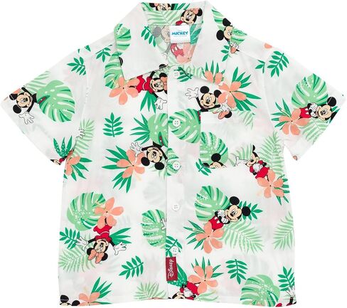 Disney Mickey Mouse Minnie Mouse Hawaiian Matching Family Hawaiian Button Down Shirt Adult in Saudi Arabia