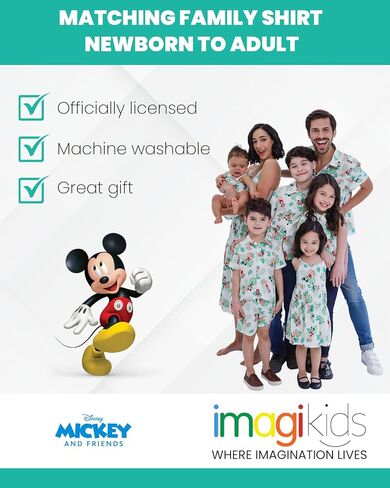 Disney Mickey Mouse Minnie Mouse Hawaiian Matching Family Hawaiian Button Down Shirt Adult in Saudi Arabia