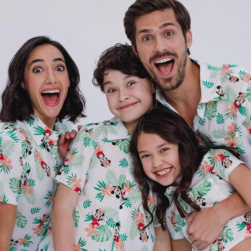 Disney Mickey Mouse Minnie Mouse Hawaiian Matching Family Hawaiian Button Down Shirt Adult in Saudi Arabia
