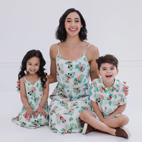 Disney Mickey Mouse Minnie Mouse Hawaiian Matching Family Hawaiian Button Down Shirt Adult in Saudi Arabia