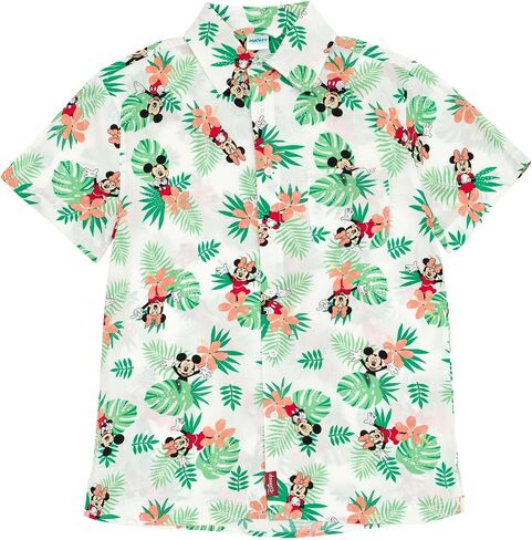 Disney Mickey Mouse Minnie Mouse Hawaiian Matching Family Hawaiian Button Down Shirt Adult in Saudi Arabia