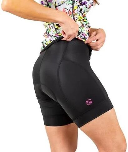 CANARI Women's Ultima Gel Padded Spandex Cycling/Biking Short with Reflective Accents in Saudi Arabia