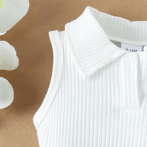 Fernvia Toddler Baby Girl Summer Clothes 1T 2T 3T 4T Ribbed Knit Tops Mini Skirts Set 2Pcs Outfits in Saudi Arabia