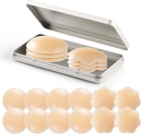 Nipple Covers 6 Pairs for Women, Women's Reusable Adhesive Invisible Pasties Nippleless Covers in Saudi Arabia