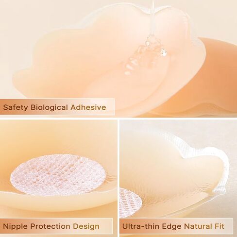 Nipple Covers 6 Pairs for Women, Women's Reusable Adhesive Invisible Pasties Nippleless Covers in Saudi Arabia
