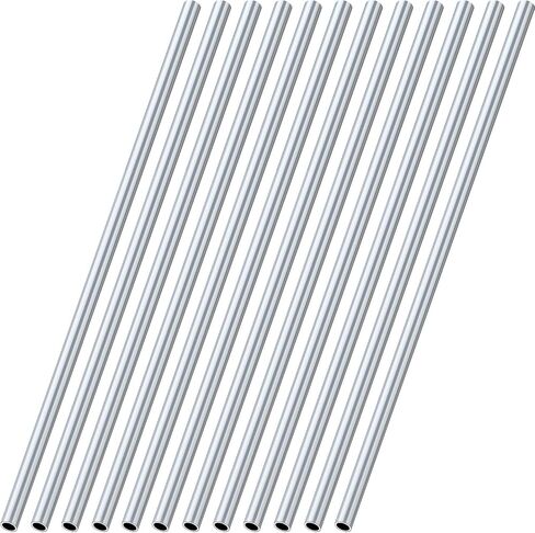 Blulu 12 Pcs Round Aluminum Tube 36 Inches Long Seamless Aluminum Tubing Metal Straight Pipe Industrial Metal Tubing for Home DIY Craft Model (0.24 Inch Od) in Saudi Arabia