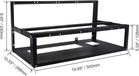 إطار جهاز تعدين Toprema لـ 12 وحدة معالجة الرسومات من الفولاذ في الهواء الطلق حامل جهاز تعدين للعملات المشفرة Bitcoin ETH Ethereum ZCash أدوات ملحقات التعدين - الإطار فقط in Kuwait