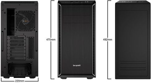كن هادئاً! حافظة كمبيوتر Pure Base 600 ATX Midi Tower| 2 أجنحة صامتة مثبتة مسبقًا، 2 مروحتين | فضة | BG022 in Kuwait