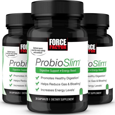 FORCE FACTOR ProbioSlim Probiotic Supplement for Women and Men with Probiotics and Green Tea Extract, Reduce Gas, Bloating, Constipation, Support Digestive and Gut Health, 120 Capsules (Twin Pack) in Saudi Arabia