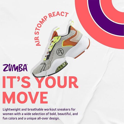 حذاء ZUMBA الرياضي الكلاسيكي Air Stomp للسيدات، حذاء رياضي للرقص منخفض الرقبة للنساء in Kuwait