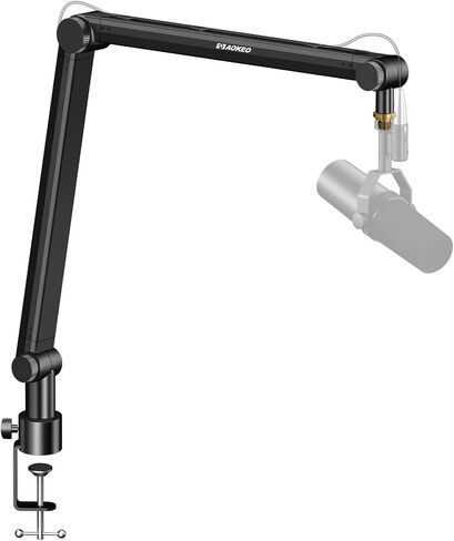 Microphone Arm,Aokeo AK-49 Adjustable Compact Mic Suspension Boom Scissor Arm Stand For Blue Yeti,Snowball iCE, HyperX QuadCast,SoloCast,Elgato Wave,Etc in Saudi Arabia