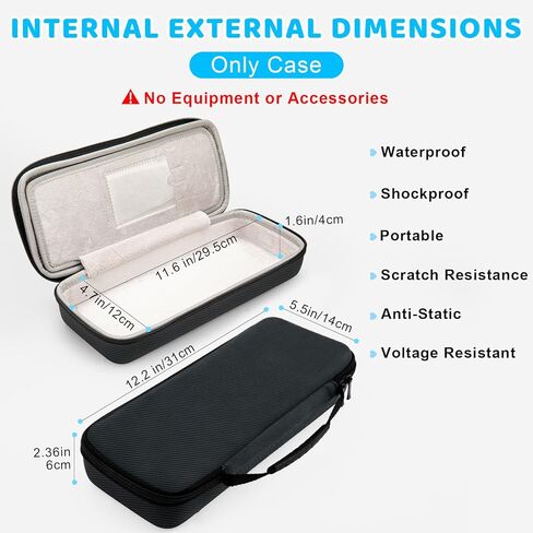 حقيبة حمل سماعة الطبيب الصلبة الكبيرة باللون الأزرق الداكن مع فتحة لبطاقة الهوية، حقيبة سماعة طبية من نسيج قطني طويل مقاومة للماء والصدمات متوافقة مع جميع سماعات الطبيب Littmann/ADC/Omron/MDF/Dixie EMS وملحقاتها (الجراب فقط) in Kuwait