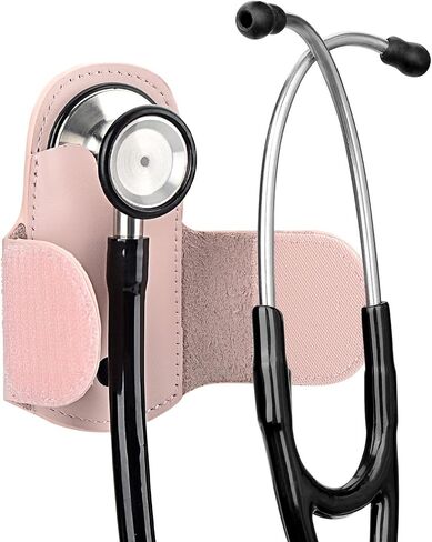 iGuerburn Leather Stethoscope Holder Hip Clip for Littmann & Most Stethoscopes, Stethoscope Clip Holster Accessories for Scrubs/Belt/Pocket, Black(Right-Handed) in Saudi Arabia
