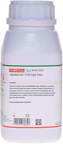 HiMedia M199-100G Middlebrooks 7H10 Agar Base, 100 g in Saudi Arabia