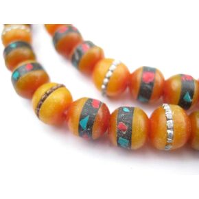The Bead Chest Mala Meditation Beads - 108 Inlaid Prayer Beads for Yoga, Necklace, Jewelry (8mm, Rudraksha) in Saudi Arabia